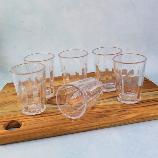 Multipurpose transparent chai pyali glasses for tea, coffee and juice