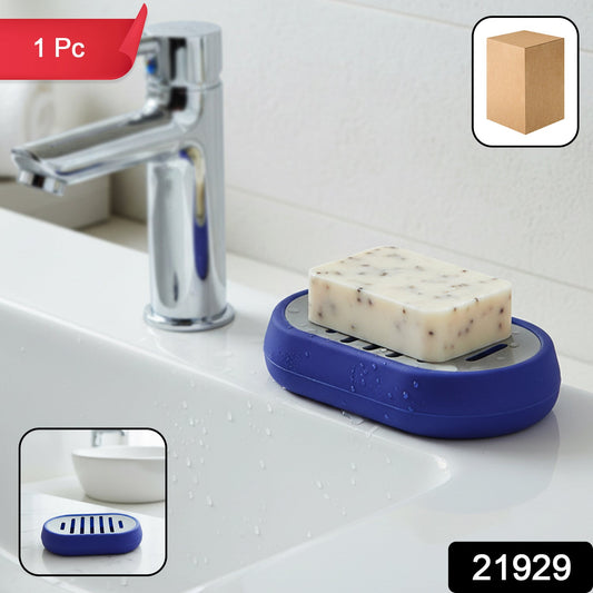 Bathroom soap dish tray with anti-slip design