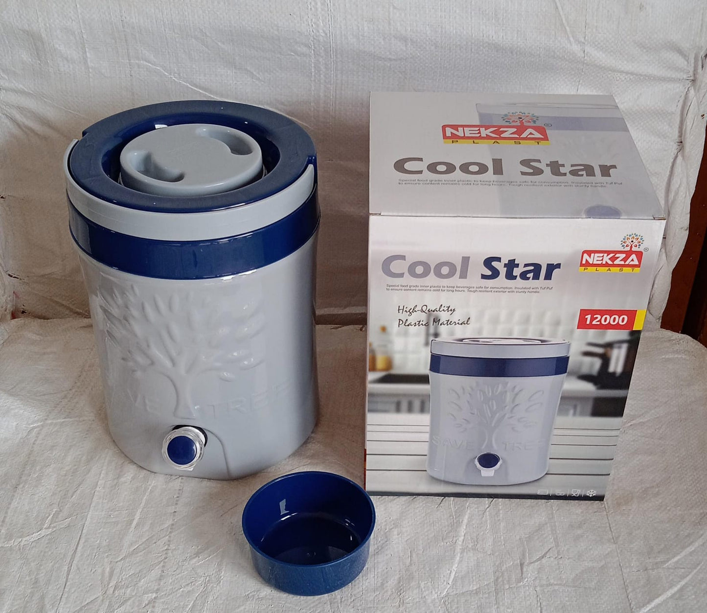 A generic image of an insulated water jug, representing portable hydration solutions.