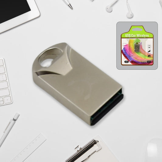 Compact USB Car Bluetooth Adapter plugged into a car's USB port, ready for wireless audio.