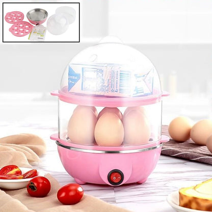 Electric Egg Boiler, a 2-layer appliance for perfect boiled and poached eggs.