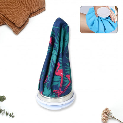 The compact ice bag demonstrating its portability for on-the-go muscle ache remedy.