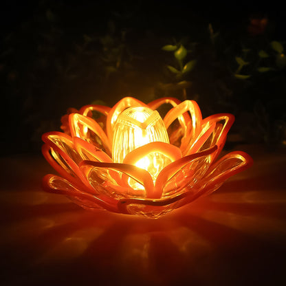 Elegant lotus-shaped LED candle light for home decoration
