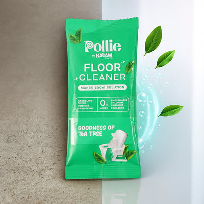 Concentrated floor cleaner sachet dissolves easily for deep cleaning