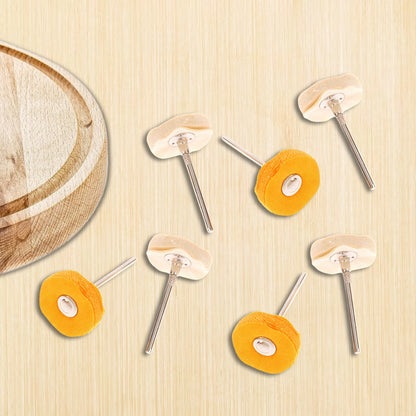 7-piece polishing buffing wheel set for rotary drills.