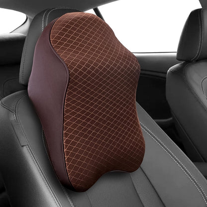Memory Foam Car Neck Pillow providing ergonomic neck support for comfortable driving.