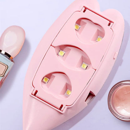Top-down view of the compact Mini UV LED nail lamp, ideal for at-home manicures.