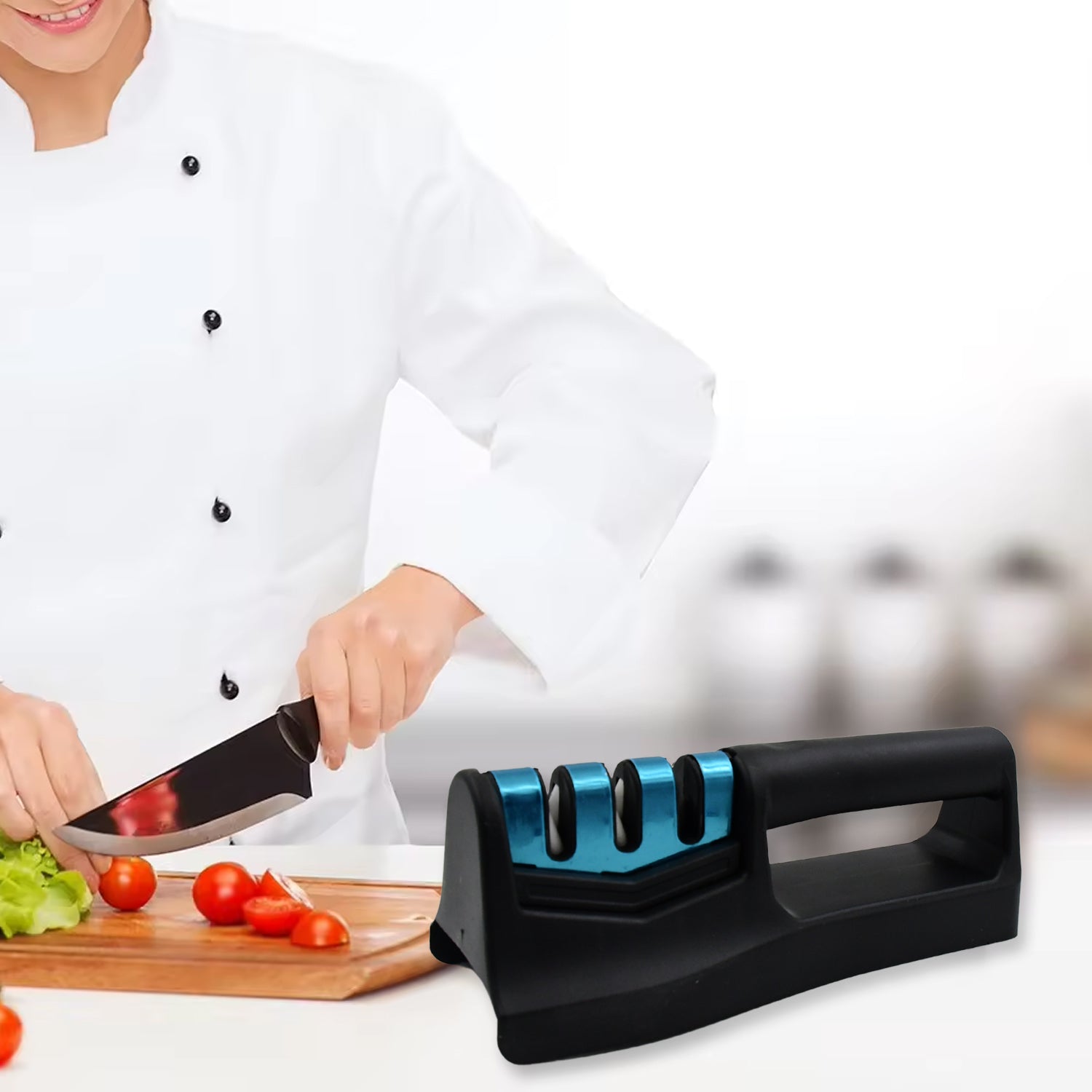 Knife sharpening blade use