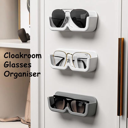 Bedroom wall showcasing an eyeglasses display stand, perfect for keeping frames organised.