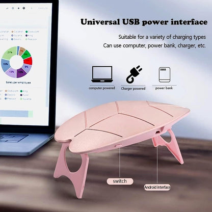 Side view of the 6W UV LED nail lamp highlighting its convenient USB port.