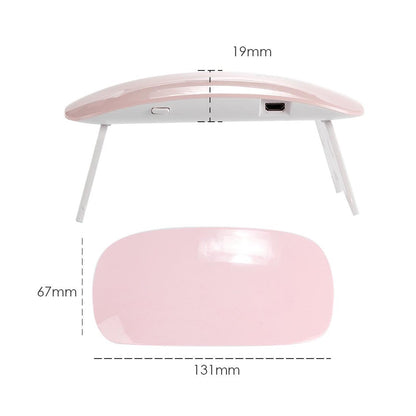 Frontal view of the sleek mini LED UV Gel Nail Dryer.