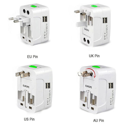 Specifications and dimensions of the Poravar worldwide adaptor.