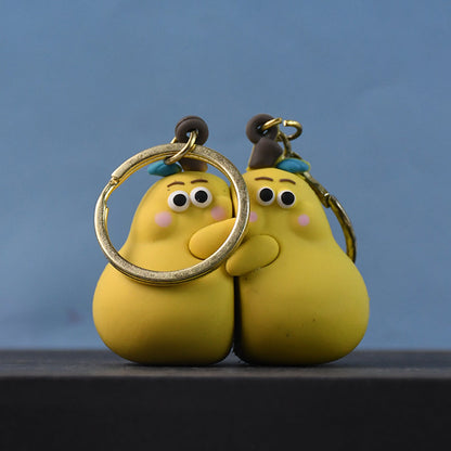 Neutral image of Cute Cartoon Couple keychain set