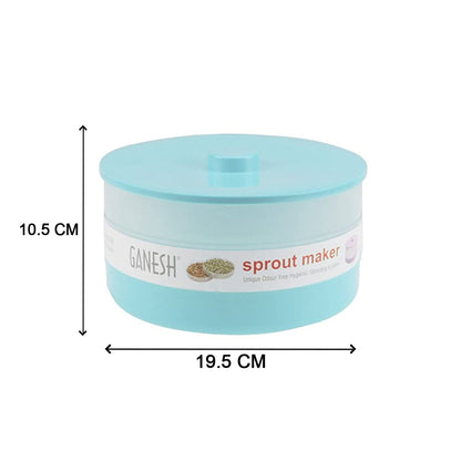 Ganesh sprout maker with three clear tiers, ideal for growing healthy sprouts.