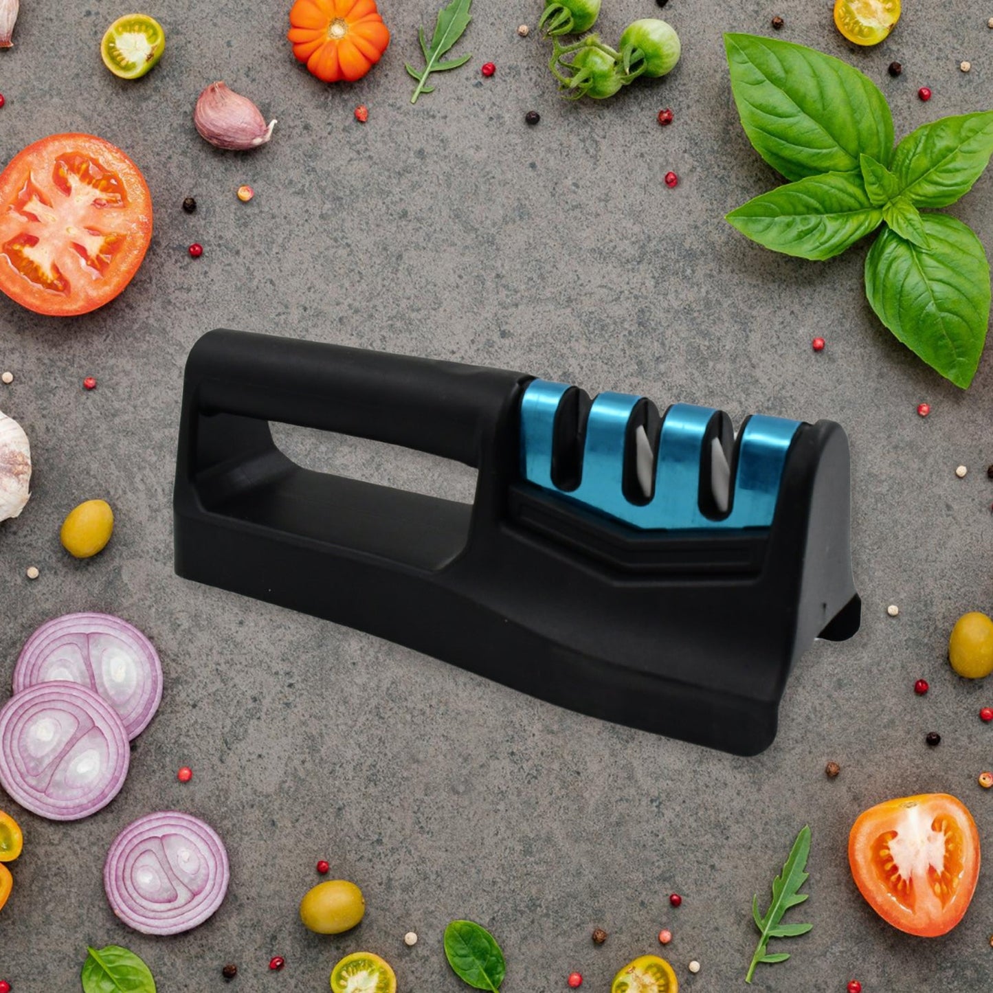 Handheld sharpener non slip base
