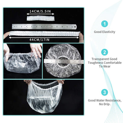 Travel-friendly individually wrapped bath caps for on-the-go convenience.