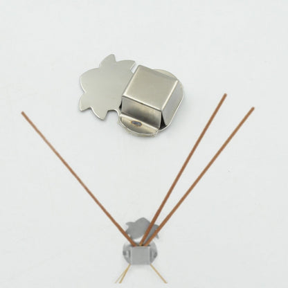 Complete pack of 12 self-adhesive stainless steel agarbatti stands.