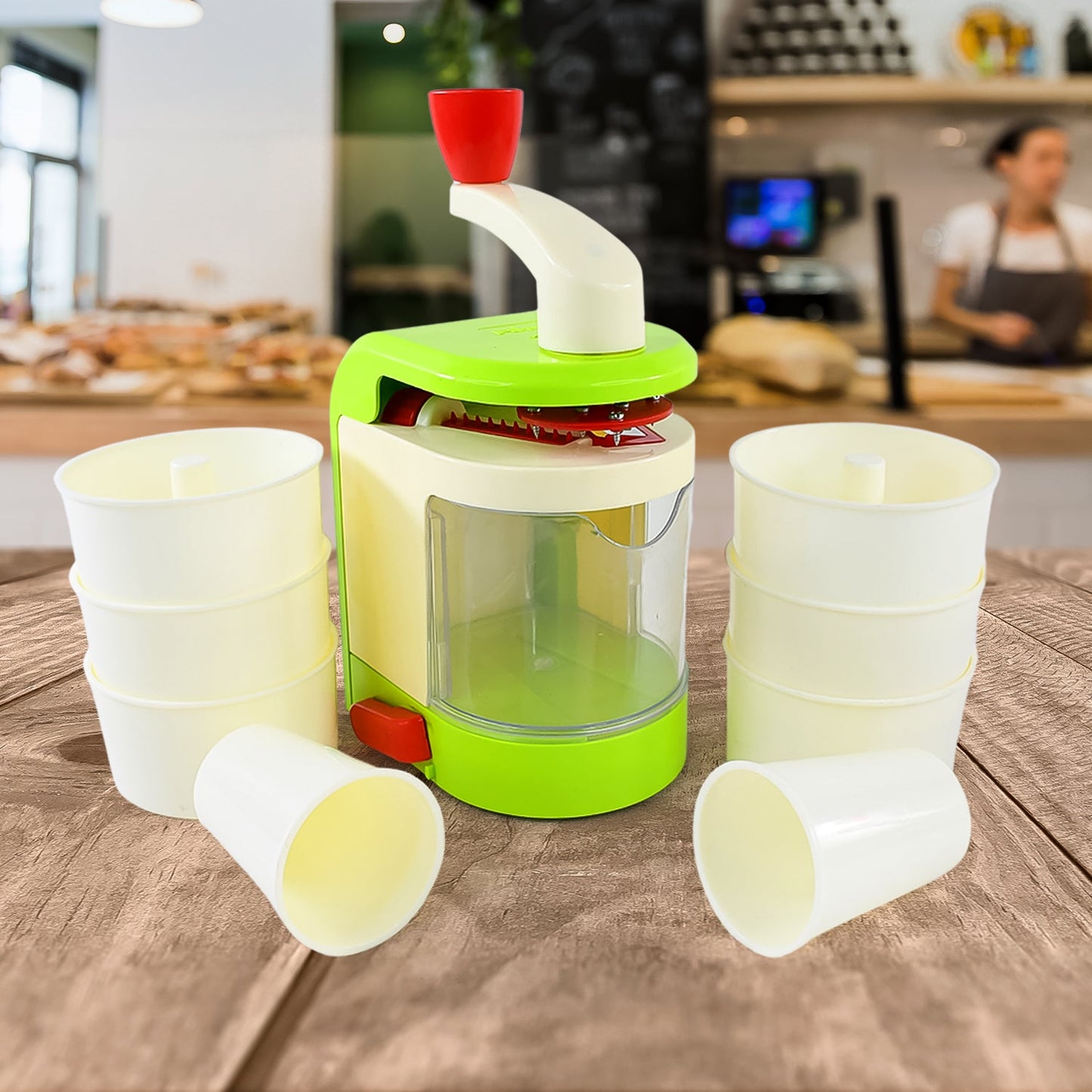 Spiral potato twister with extra stainless steel blades included