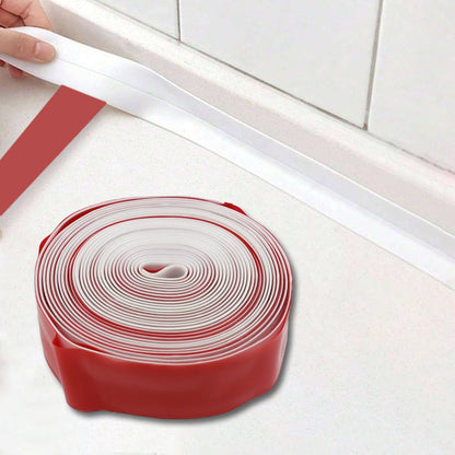 Waterproof Kitchen Sealing Tape applied around a sink for a clean finish.