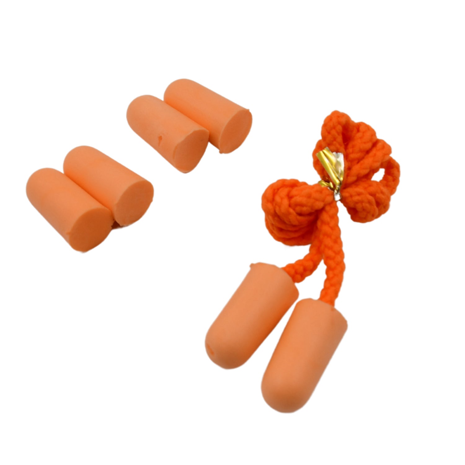 Portable soft foam earplugs shown with a small carrying case.