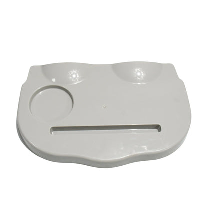 Combo Snack and Cup Holder Tray from TableNest with various snacks and a phone.
