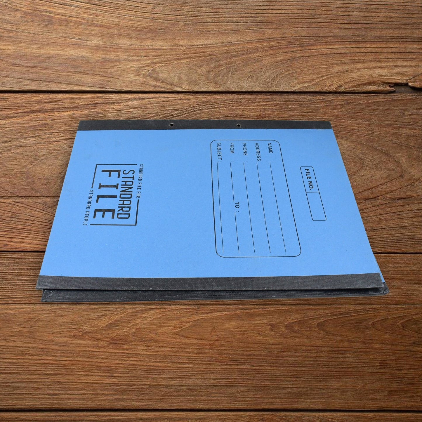 Standard plastic clip A4 file folder in a professional setting.