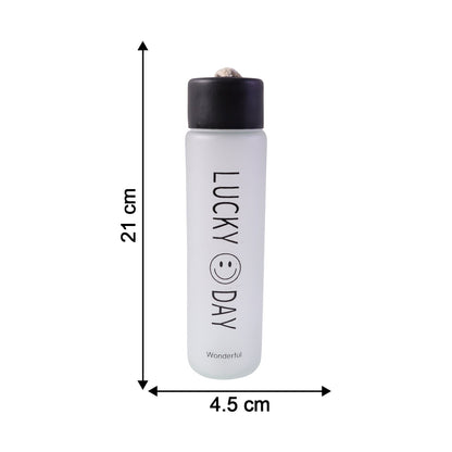 Stylish frosted drinking bottle in compact size
