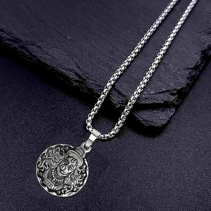 Detailed view of the Hanuman Locket with its accompanying chain.