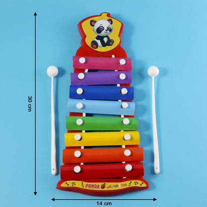 Handheld kids xylophone with multicolor bars for musical learning