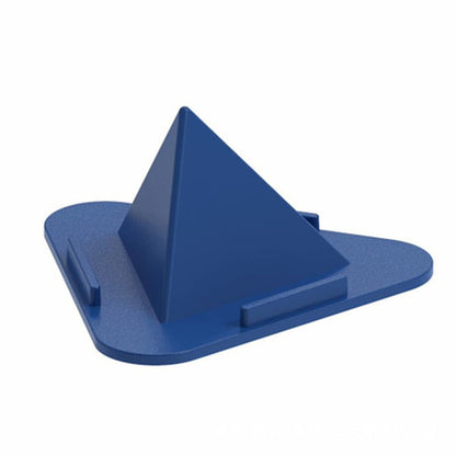 Pyramid Mobile Stand securely holding a phone horizontally for video viewing.