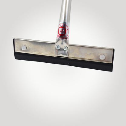 An angled shot showcasing the sturdy build of the stainless steel kitchen wiper.