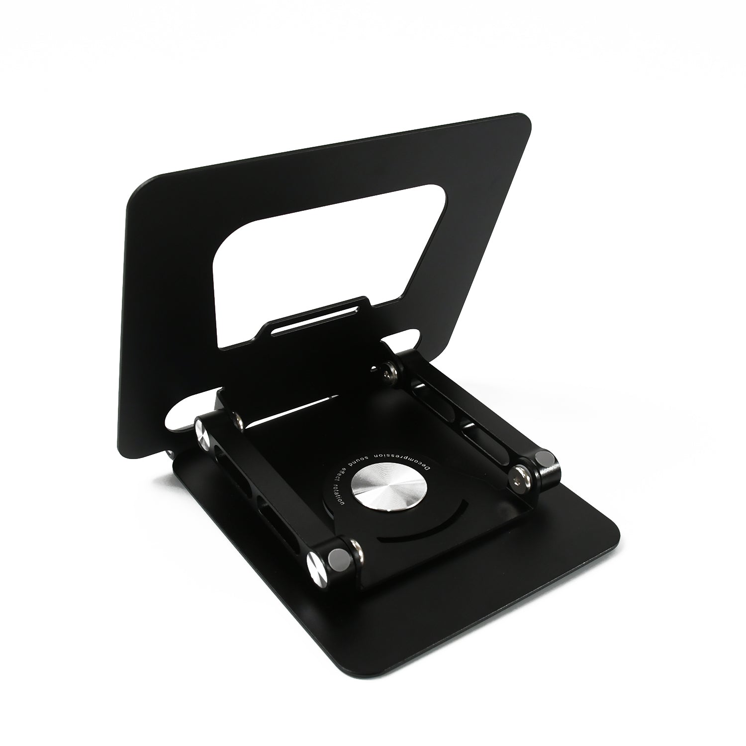 Top view of the sturdy aluminum alloy platform of the Phonixio laptop support.