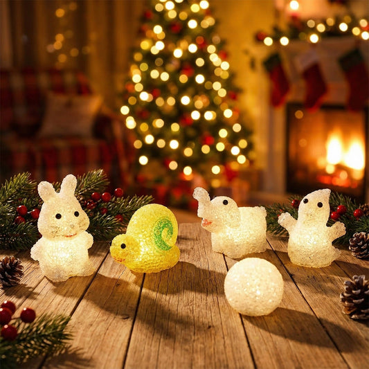 A set of multi-shape Animal LED Night Lamps creating a warm glow.