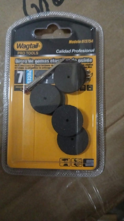 The full range of Wagtail grinder cutting discs displayed neatly.