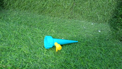 Detailed view of the plant watering spike components.