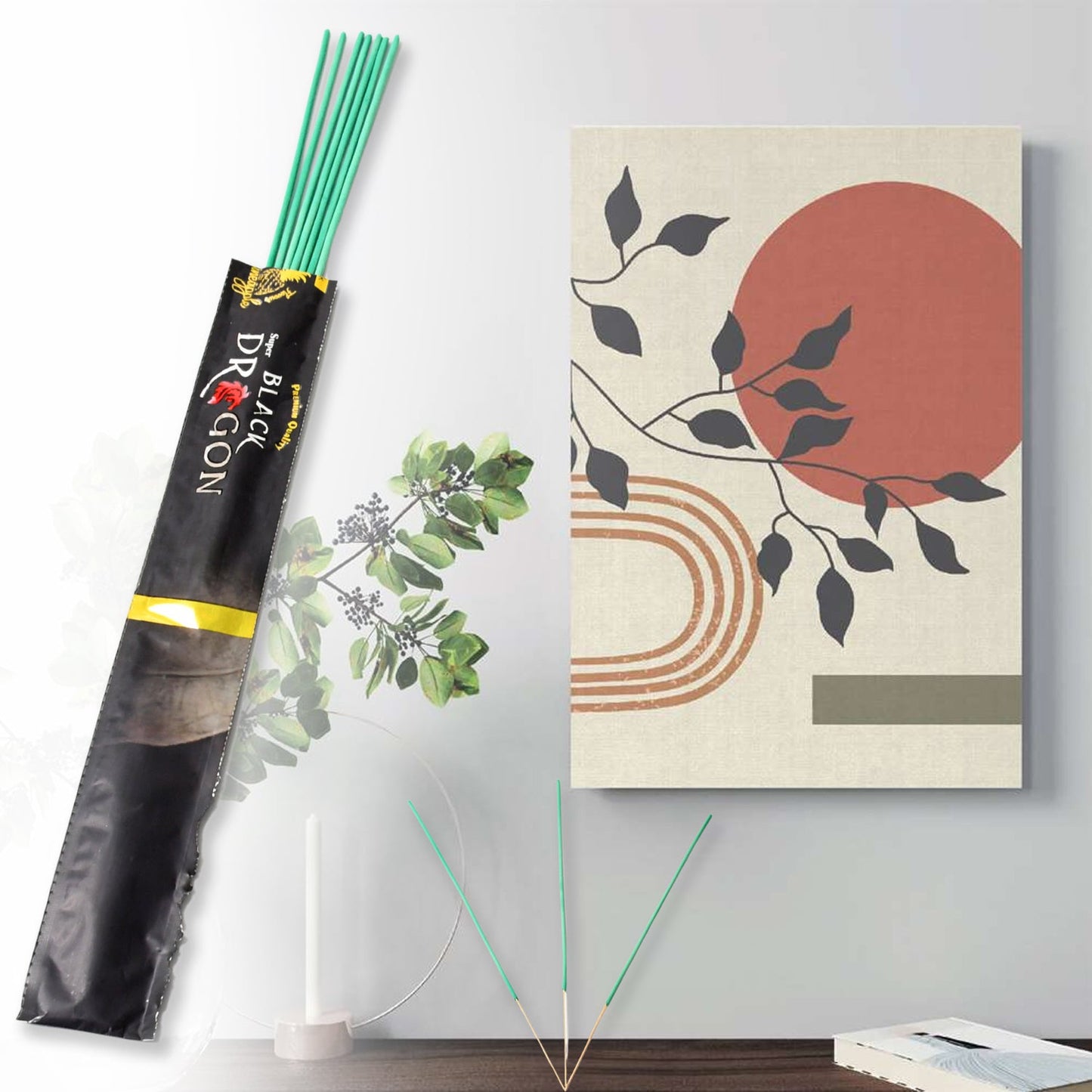 FlyTamer box of herbal mosquito incense sticks, ready for use.