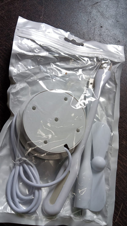 Another angle of the Portable USB Fan and light combo.