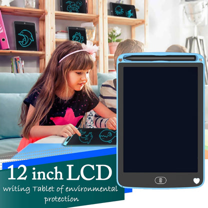 A vibrant drawing displayed on an LCD writing board, highlighting paperless fun.