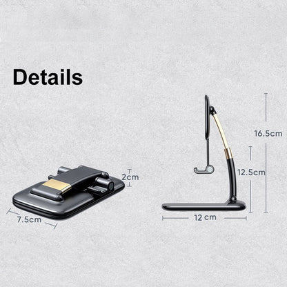 Slim and lightweight folded phone holder, ideal for carrying in a bag.