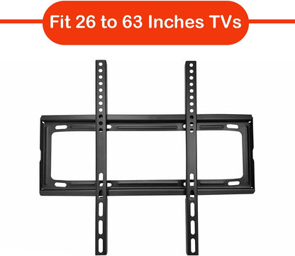 Included installation hardware and concrete anchors for the TV wall bracket.
