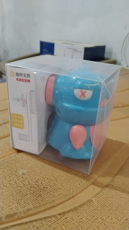 Teddy pencil sharpener packaged in its box, ready for gifting or school use.