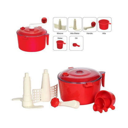 The Indo Glow Atta Maker Machine disassembled for easy cleaning and maintenance.