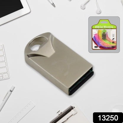 Close-up of the sleek USB Car Bluetooth Adapter showing its metallic casing.