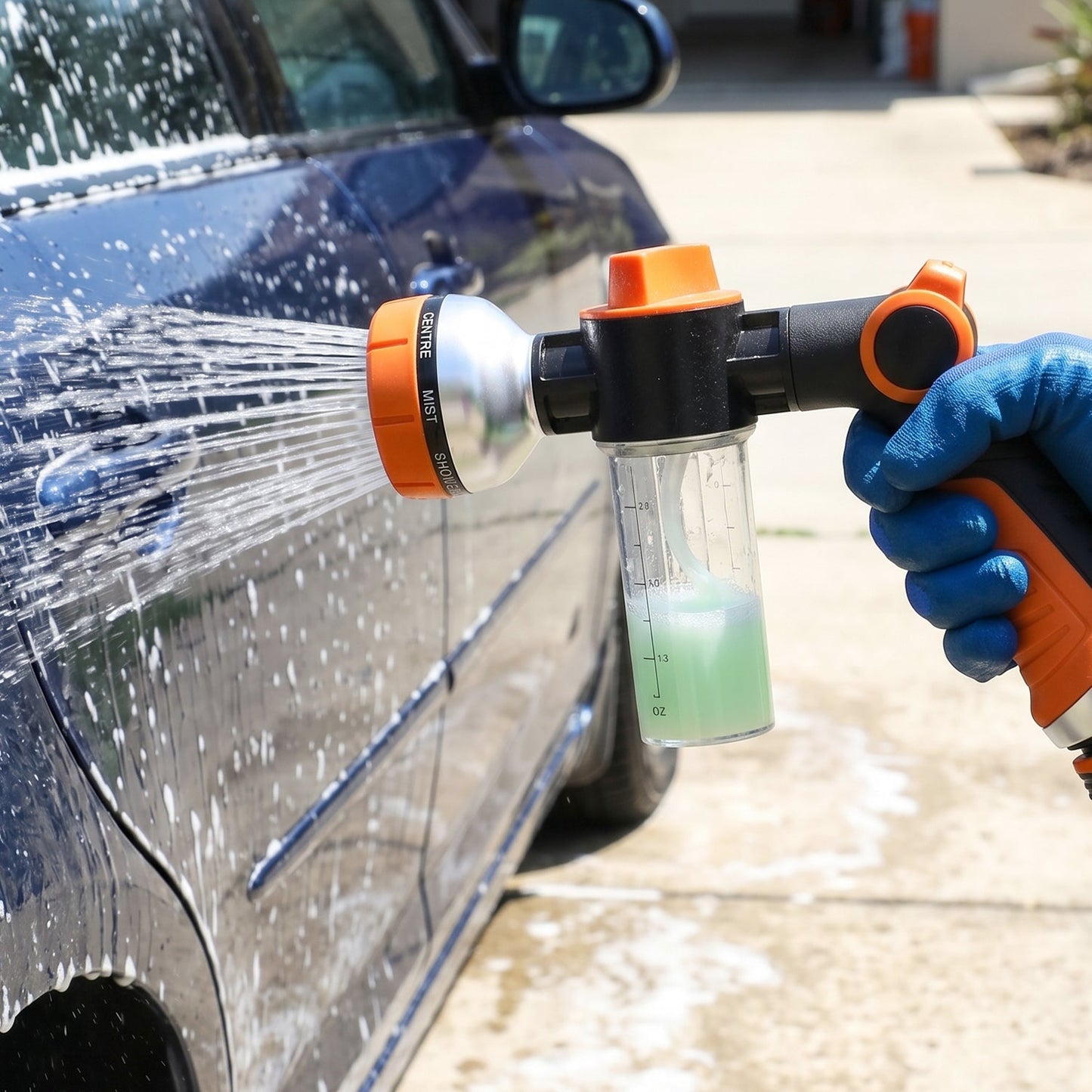 Spray nozzle settings detail