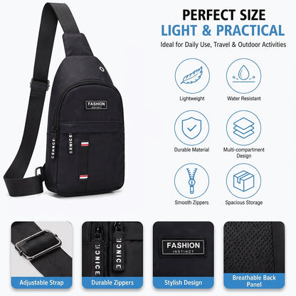 Waterproof USB Charging Sling Bag – Travel & Crossbody | FERVENT