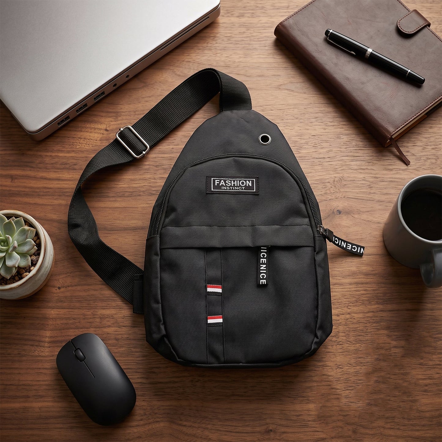 Waterproof USB Charging Sling Bag – Travel & Crossbody | FERVENT
