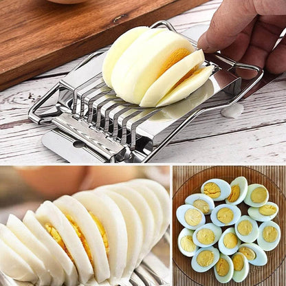 Steel egg slicer boiled eggs