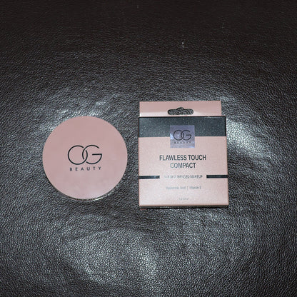 Packaging detail of OG Beauty Compact Powder in Brew shade