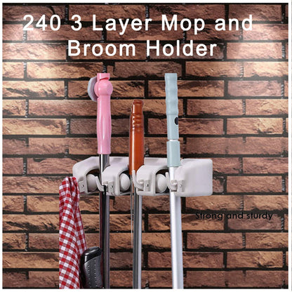 Lifestyle shot of the GlimmerHome 3-layer organizer holding various cleaning tools.