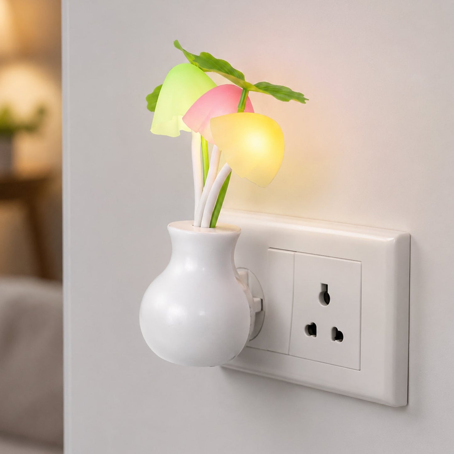 Mushroom Night Light – Auto Sensor Multicolor LED Lamp | Indo Glow